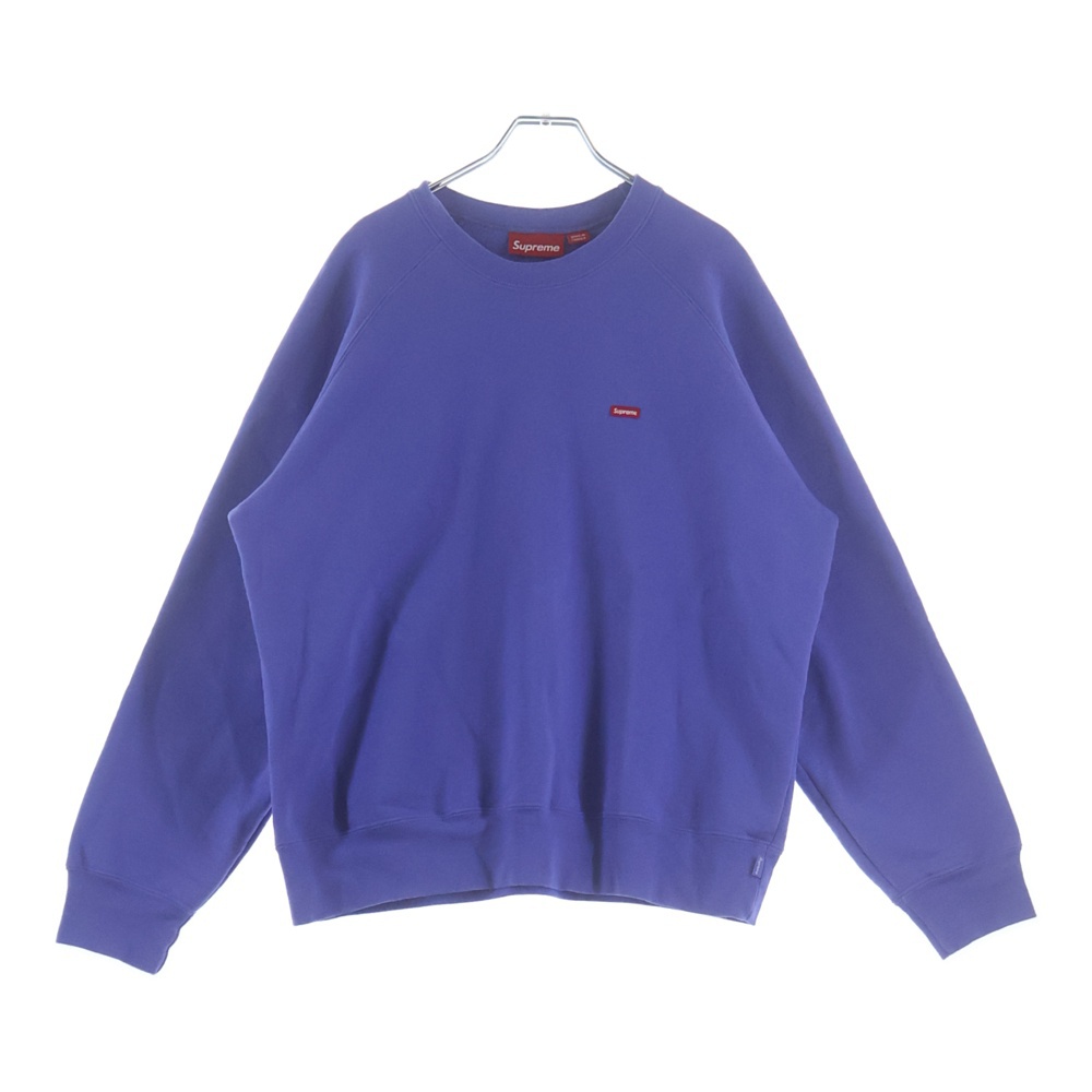 24AW Small Box Crewneck スモールボックスロゴ スウェットクルーネックシャツ パープル Aランク