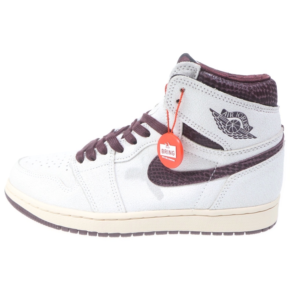 ×A MA MANIERE AIR JORDAN 1 RETRO HIGH OG SP DO7097-100 アママニエール エアジョーダン1 ハイカットスニーカー グレー/ブラウン US8.5/26.5cm Bランク