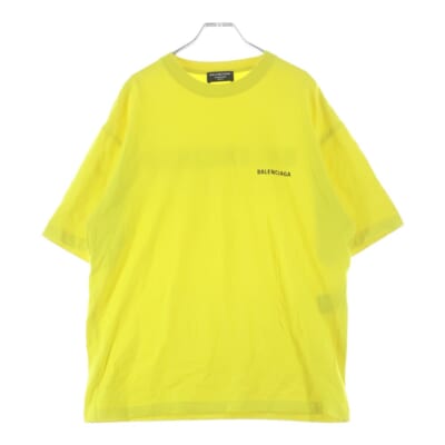 20AW Logo Medium Fit Tee ロゴプリント クルーネック 半袖Tシャツ イエロー 612966 TIVG5 Aランク