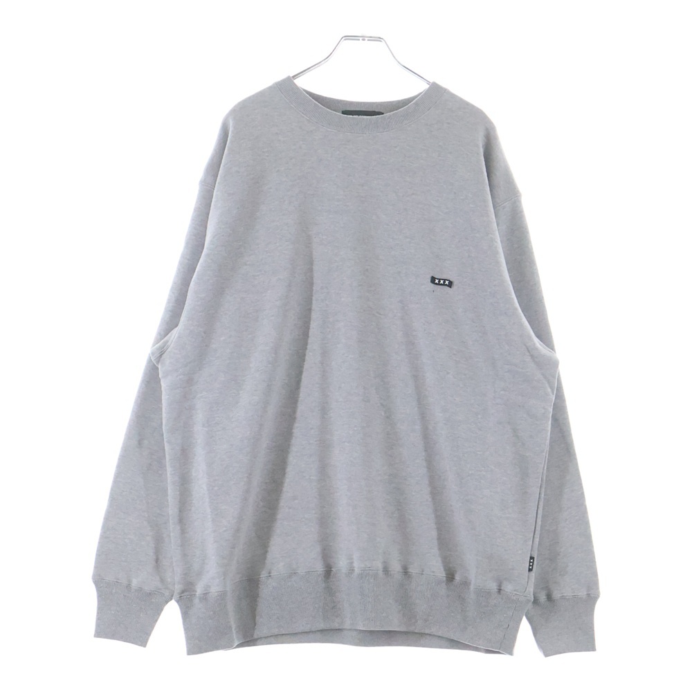ロゴプリント クルーネックスウェットトレーナー グレー GX-S23-CN-01 Sランク