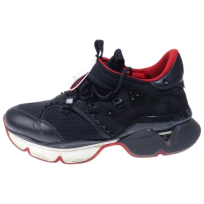 グリッター レザー ローカットスニーカー ブラック 3220991 Bランク