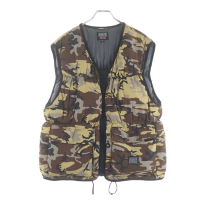 25SS ×Marithe + Francois Girbaud Down Puffer Vest マリテ+フランソワ ジルボー 迷彩柄 ダウン パファー ベスト マルチ Sランク