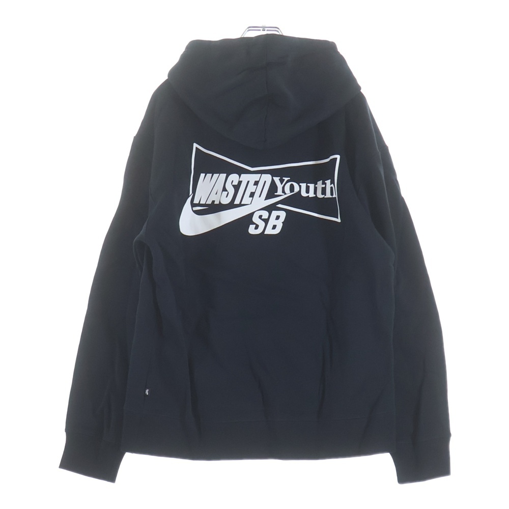 ×Wasted Youth ウェステッドユース ロゴプリント スウェット プルオーバーパーカー ブラック Sランク