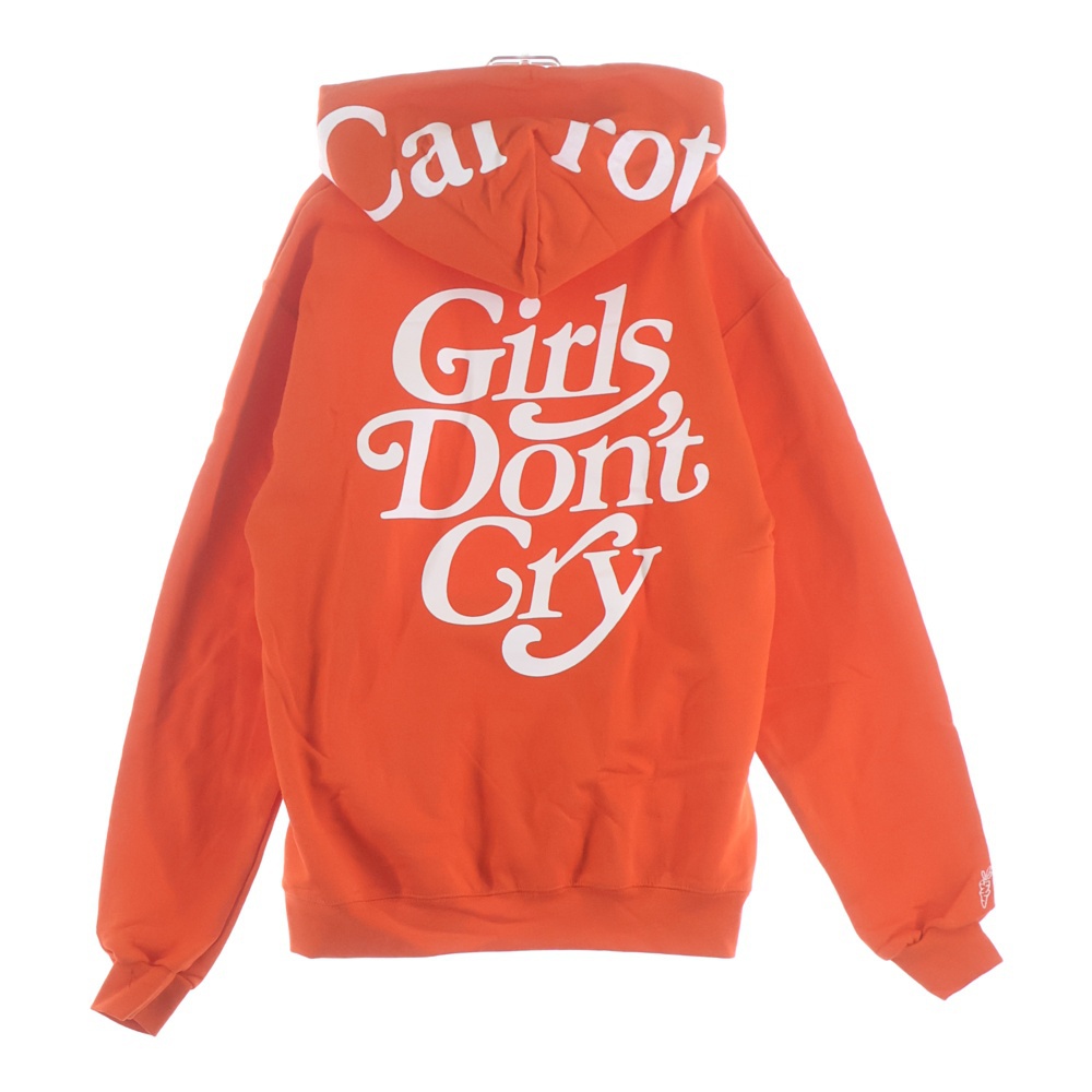 ×CARROTS ×Champion キャロッツ チャンピオン ロゴプリント スウェット プルオーバーパーカー オレンジ Sランク