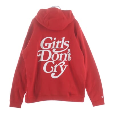 ×Girls Don't Cry Logo Hoody ガールズドントクライ ロゴプリント スウェット プルオーバーパーカー レッド 935585-657 Aランク