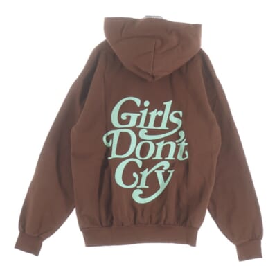GDC LOGO HOODY ロゴプリント スウェット プルオーバーパーカー ブラウン Sランク
