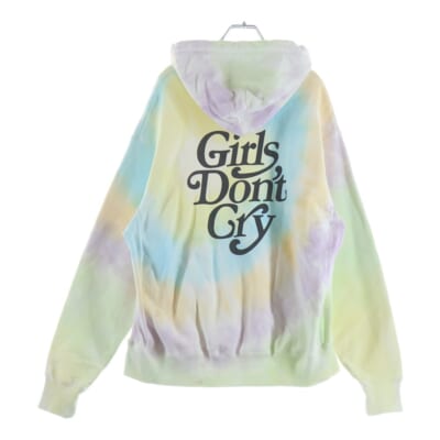 ×READYMADE レディメイド ロゴプリント タイダイ スウェット プルオーバーパーカー マルチ Aランク