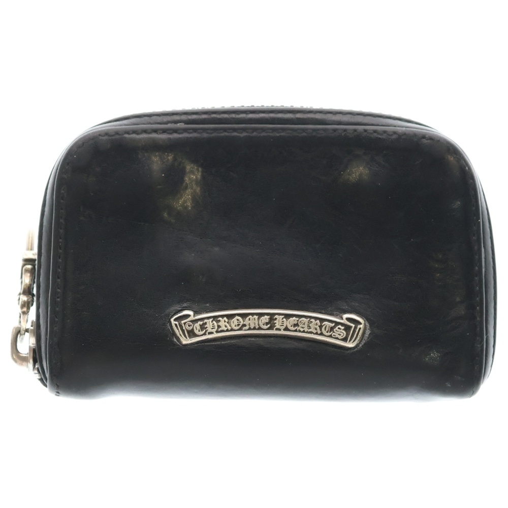 COIN CASE ダガーラウンドジップレザーコインケース 財布 ブラック Bランク