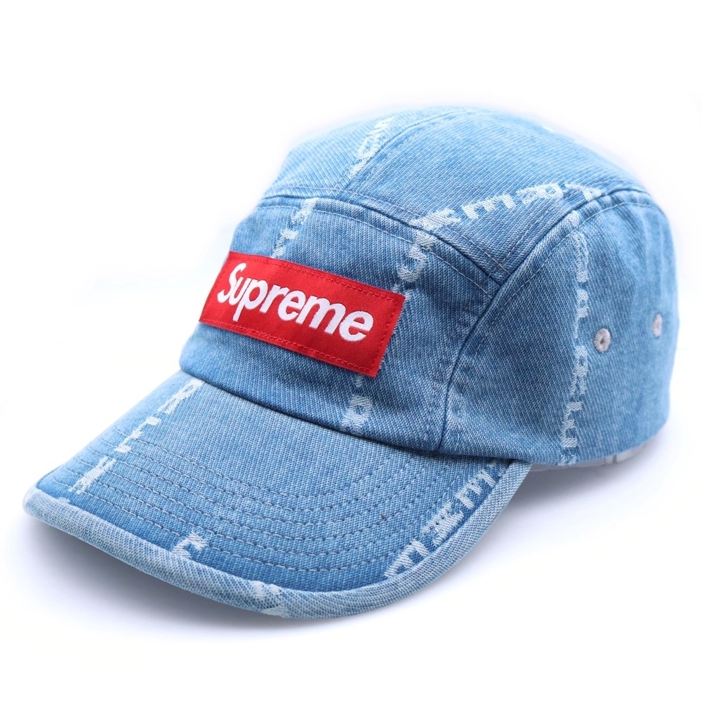 20AW Logo Stripe Jacquard Denim Camp Cap ロゴストライプジャガードデニムキャンプキャップ 帽子 インディゴ Bランク