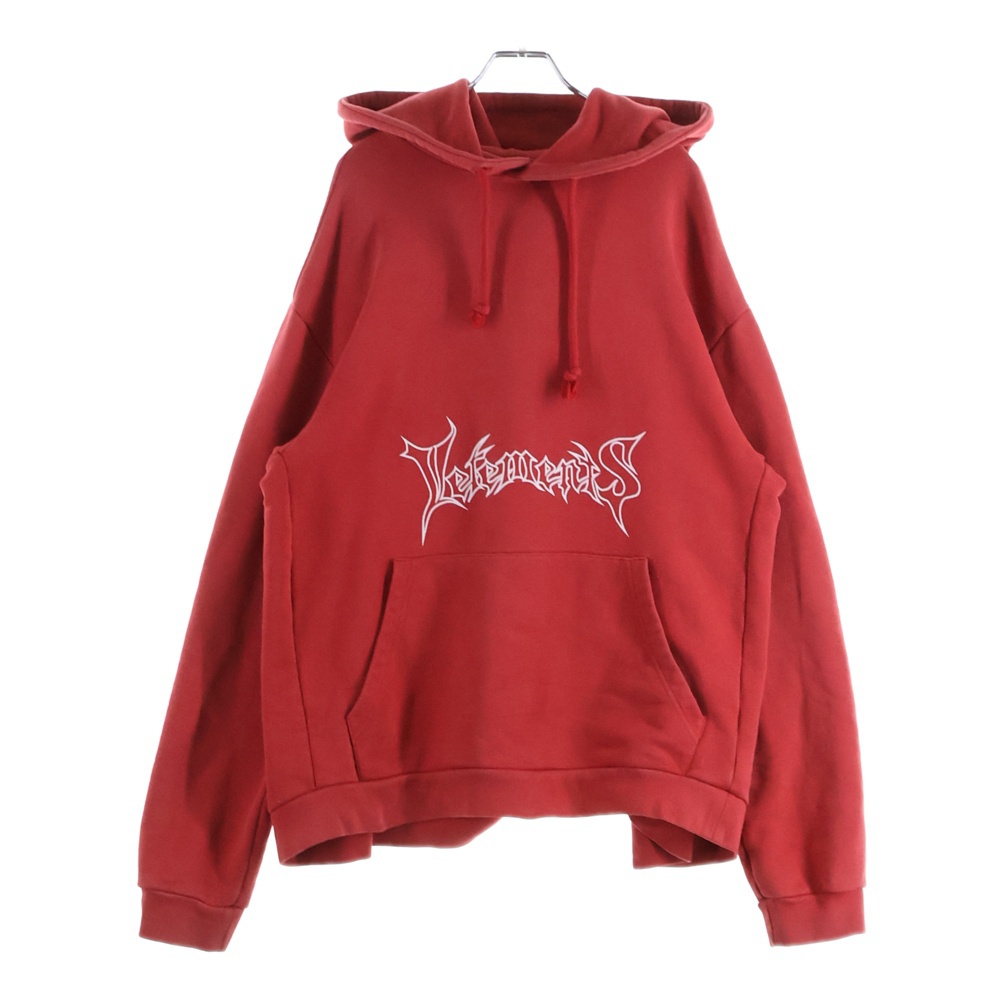 16AW Metal Logo Hoodie 韓国限定 メタルロゴ プリント スウェット プルオーバーパーカー レッド MF17TP16 Bランク