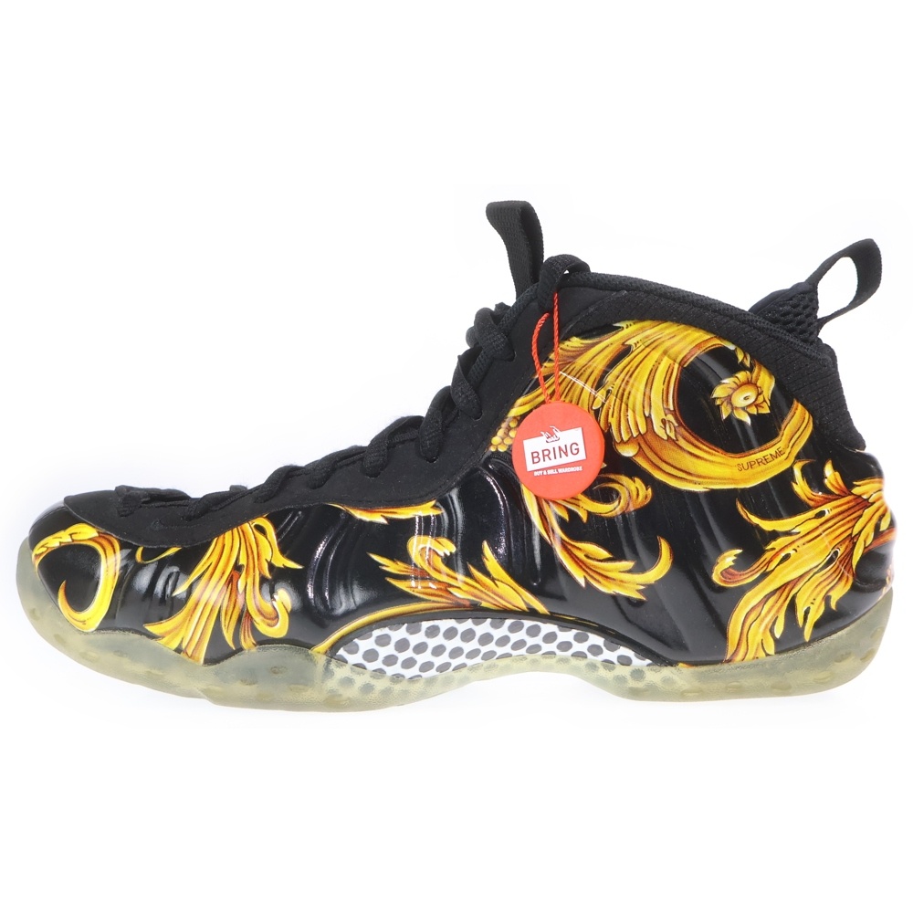 14SS ×SUPREME AIR FOAMPOSITE 1 SUPREME SP エアフォームポジット シュプリーム ハイカットスニーカー ブラック US10.5/28.5cm 652792-001 Bランク