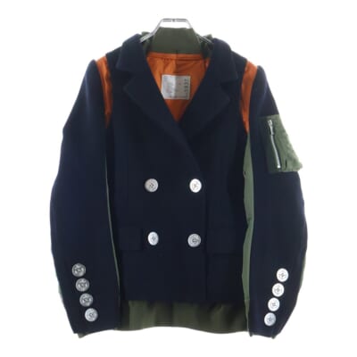 21AW Nylon Twill Blouson 再構築 ナイロン ツイル ブルゾン ジャケット ブラック/オリーブ Aランク