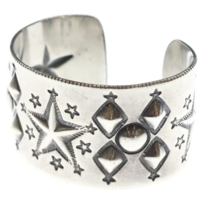 1.5INCH MULTI SHERIFF STAR CUFFS マルチシェリフスター バングル ブレスレット シルバー Bランク