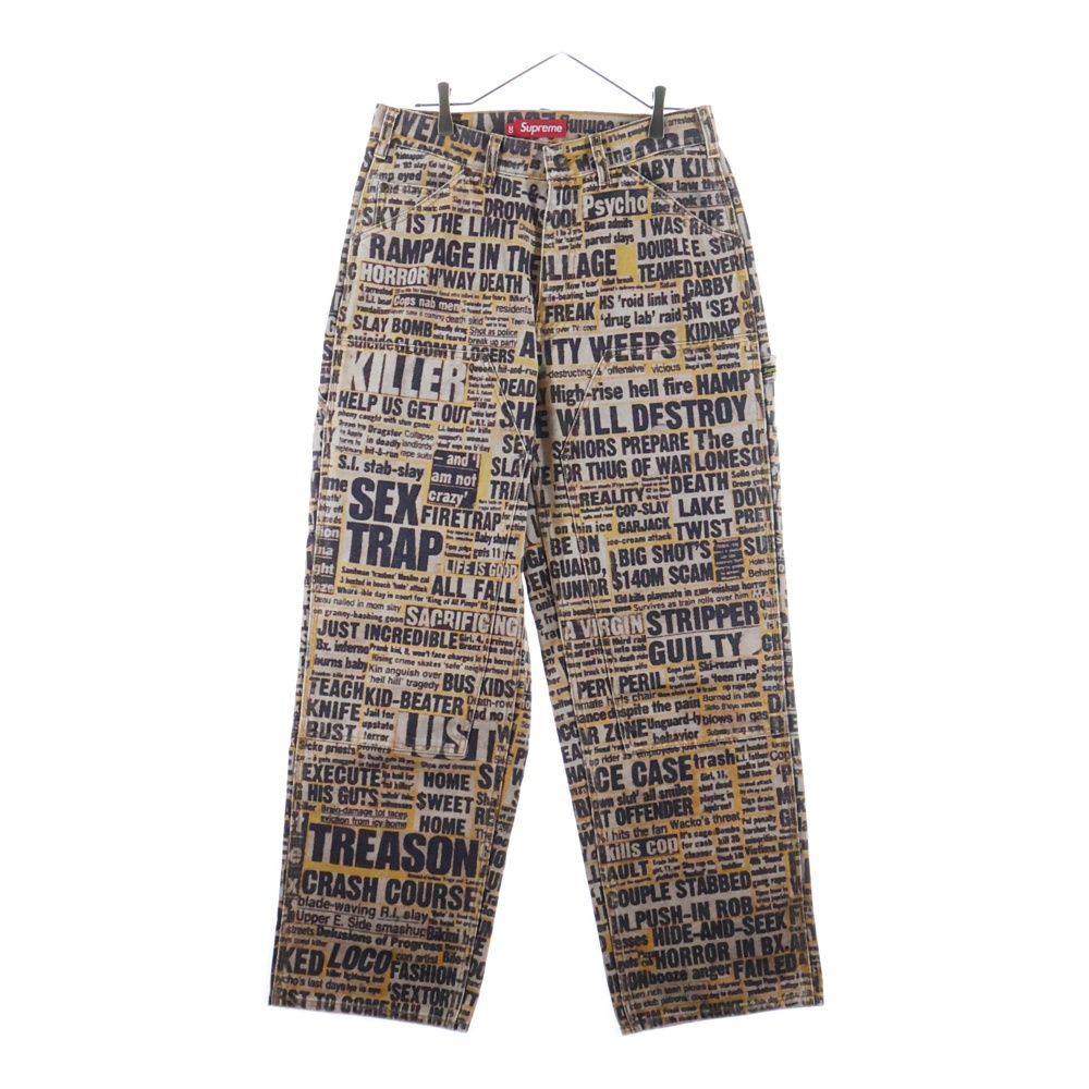 25AW ×Dash Snow Double Knee Painter Pant ダッシュスノー ダブルニー ペインターパンツ ブラウン Sランク