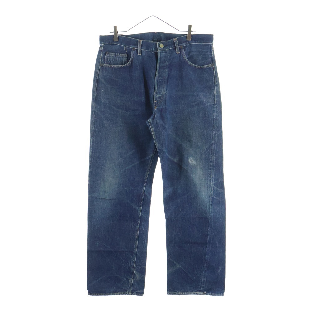60's VINTAGE 501 BIG E タイプ物 S TYPE 紙パッチ 足長R ボタン裏刻印9 デニムパンツ インディゴ Bランク