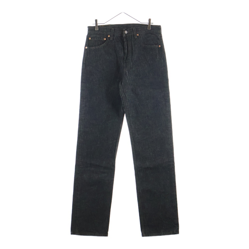 90's DEADSTOCK 501-0600 先染め デニムパンツ ボタン裏刻印553 98年製 ブラック Sランク