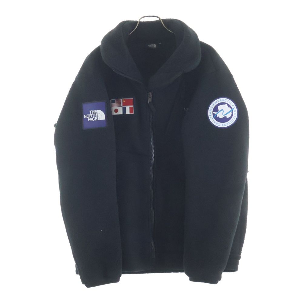 TRANCE ANTERCTICA FLEECE JACKET トランスアンタークティカ ラバーワッペン付 ロゴ刺繍 フリース ジャケット ブルゾン ブラック NA72235 Bランク