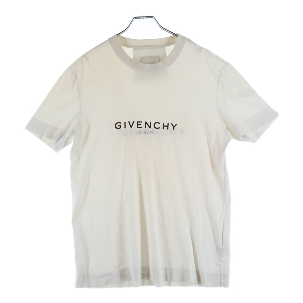 リバースロゴ プリント クルーネック 半袖Tシャツ カットソー ホワイト BM71653Y6B Bランク