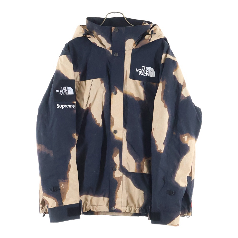 21AW ×THE NORTH FACE Bleached Denim Print Mountain Jacket ザノースフェイス ブリーチド デニムプリント マウンテンジャケット ブラウン NP52100I Aランク