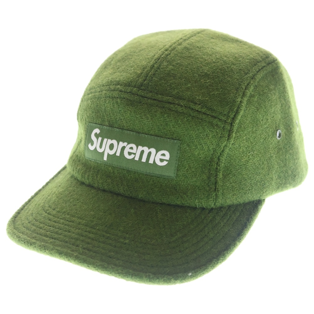 18AW ×Harris Tweed Wool Camp Cap ハリスツイード ウールキャンプキャップ 帽子 グリーン Aランク