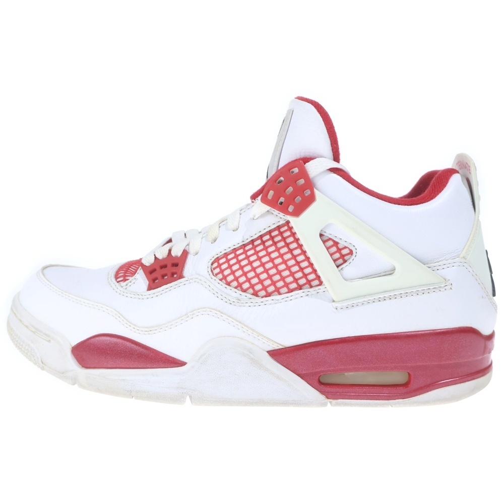 【観賞用2015年】 AIR JORDAN 4 RETRO ALTERNATE 89 エアジョーダン4 レトロ オルタネイト ハイカットスニーカー ホワイト/レッド US10/28cm 308497-106 Bランク