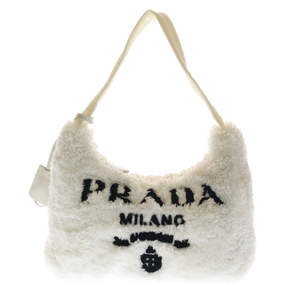 Re-Edition 2000 ハンドバッグ ワンショルダーバッグ ホワイト ファー Aランク
