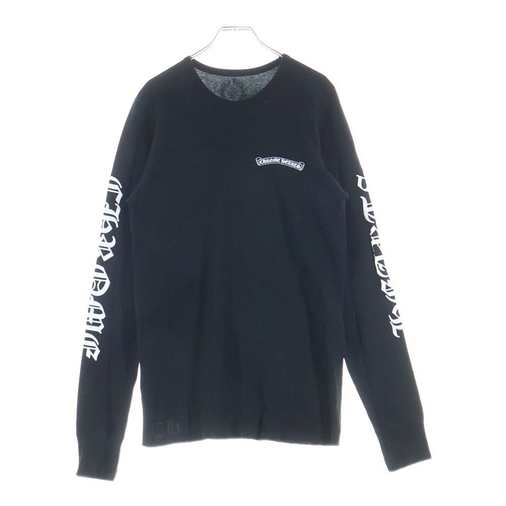 Thermal L/S T サーマル スクロールラベル アームロゴ 長袖Tシャツ ロンT ブラック Bランク