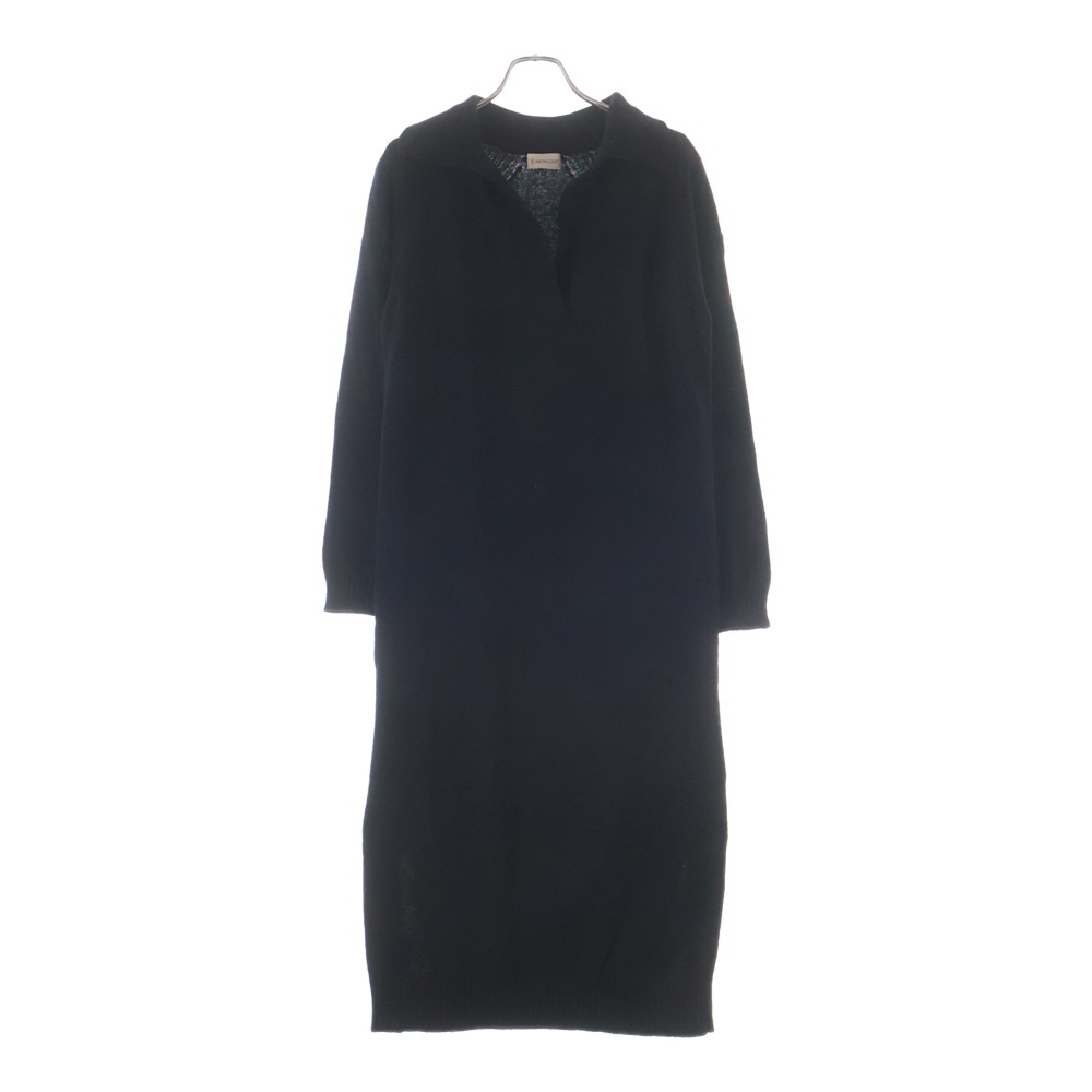 22AW ショールカラー ニットワンピース レディース ブラック H20939L00003 Bランク