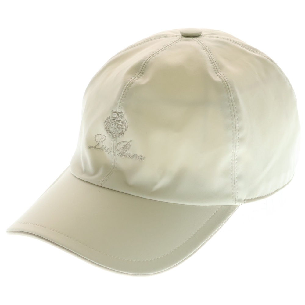 ロゴ刺繍 マイクロファイバー ベースボールキャップ 帽子 ベージュ Aランク