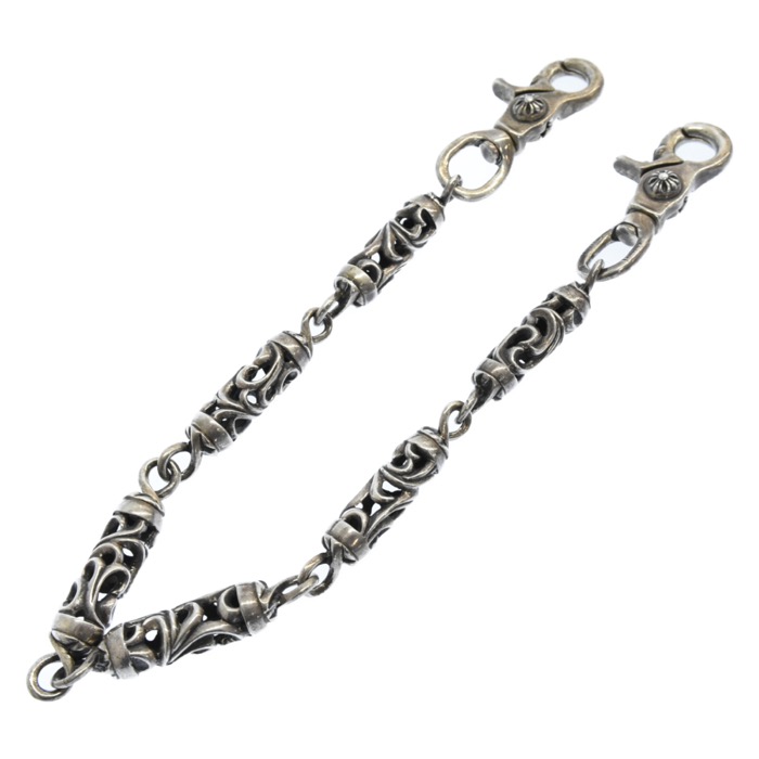 クロムハーツ Roller Short Chain 6Link 2クリップ ローラー ウォレットチェーン シルバー 買取実績 ブランド古着
