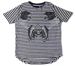 15AW ボーダー柄ハンドプリントグラフィックTシャツ