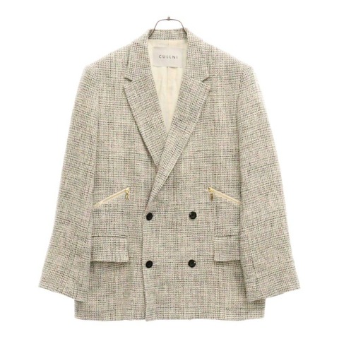 24AW Butcher Tweed Zip Pocket Tailored Jacket テーラードジャケット