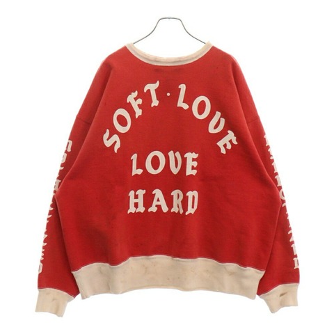 24AW CREW SWT SOFT LOVE ダメージ加工 スウェットトレーナー