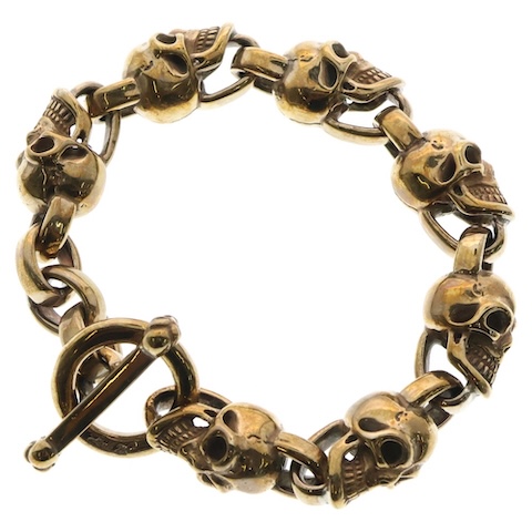 Good Luck Skull Bronze 7スカルブレスレット ブロンズ