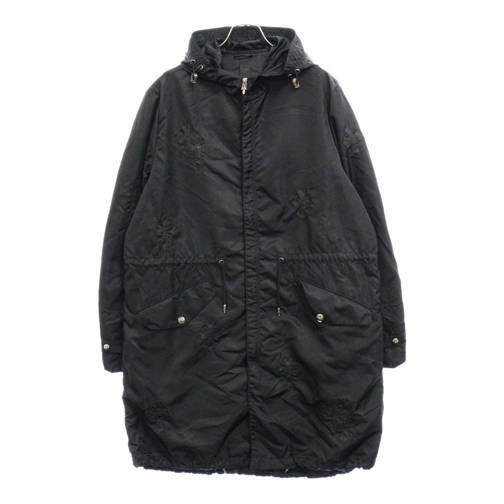 PUDDLES セメタリークロスパッチ ジップアップナイロンジャケット