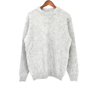 モヘアニットトップ セーター グレー