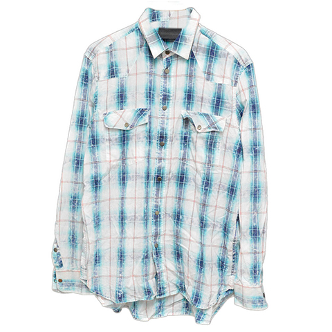 コットンシルク総柄シャツ