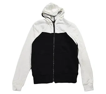 バイカラー切り替えフルジップパーカー