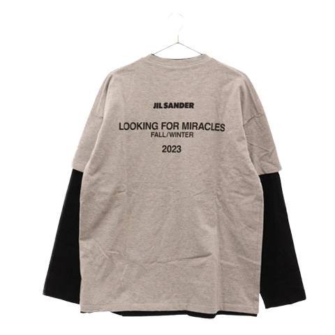 23AW バックプリント レイヤード 長袖Tシャツ