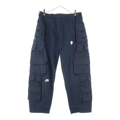 ×PEACEMINUSONE NRG CF WODE PANTS 刺繍デザイン スウェット切り替え