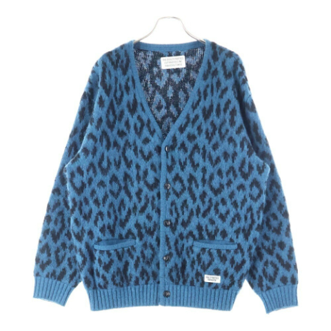 レオパード柄 モヘアカーディガン