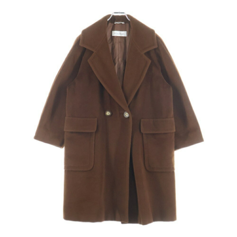 カシミヤ混 ウール ダブルブレスト チェスターコート