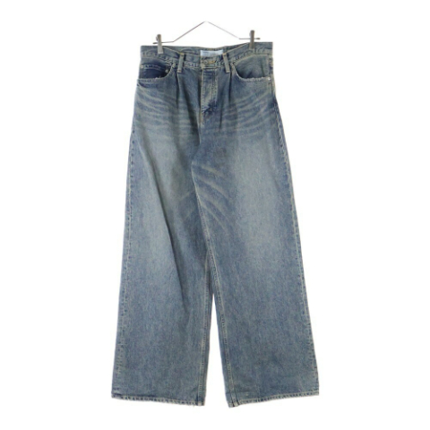 25SS ヴィンテージ加工 ワイドデニムパンツ