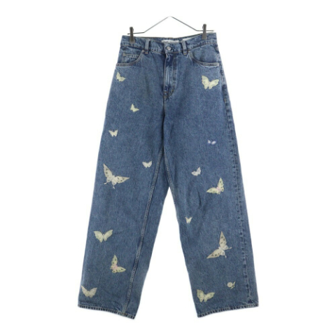 25SS バタフライ 刺繍 デニムパンツ