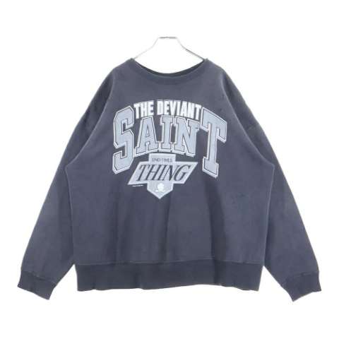 25SS ヴィンテージ加工ロゴスウェットトレーナー