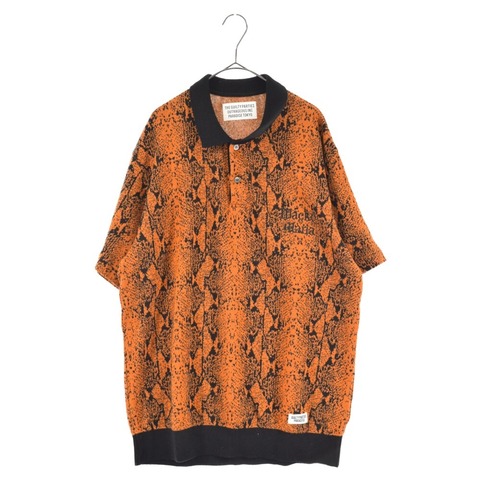 23SS PYTHON KNIT POLO SHIRT サマーニット半袖ポロシャツ
