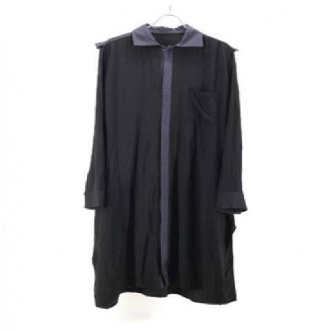 レーヨンシルクロングシャツ