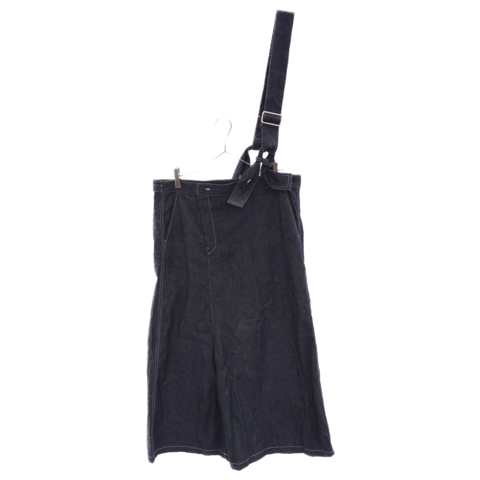 21SS 6oz ショルダーストラップ付 アシンメトリーデニムパンツ