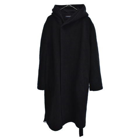 W HOODED COAT KNIT MOSA RE-W-フードコートニット