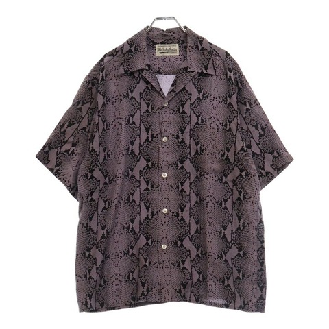 23SS パイソン柄オープンカラー半袖シャツ